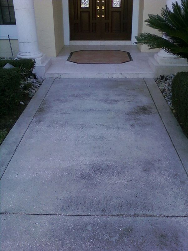 Concrete Power Washing Before